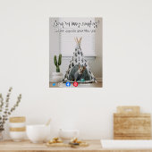 briefkaart van een grappig vastgoed, een gekke hon poster (Keuken)