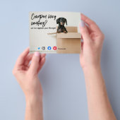 briefkaart van een grappig vastgoed, een gekraamde flyer (Hand)