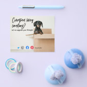 briefkaart van een grappig vastgoed, een gekraamde flyer (Enkel)