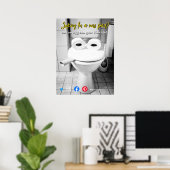 briefkaart van een grappig vastgoed poster (Thuiskantoor)