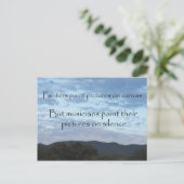 Briefkaart van een muzikant (Staand voorkant)