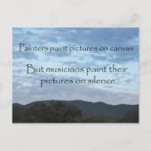 Briefkaart van een muzikant (Voorkant)