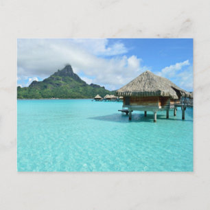 Briefkaart van een overwateroord op Bora Bora
