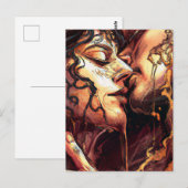 Briefkaart van een paar in de liefde (Voorkant / Achterkant)