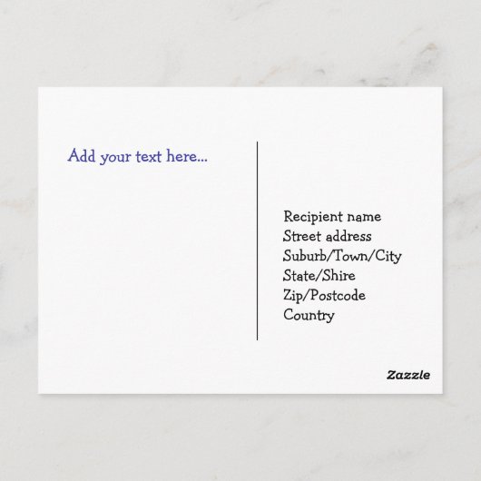 Briefkaart van een prachtige vlinderboom (Achterkant)