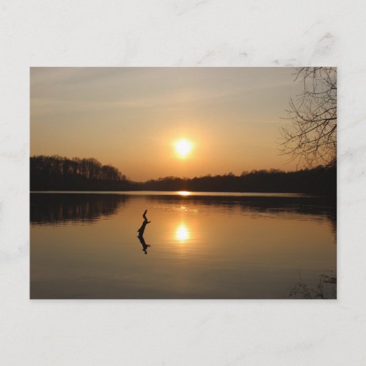 Briefkaart van een prachtige zonsondergang (Voorkant)