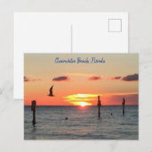 Briefkaart van een strand van Clearwater (Voorkant / Achterkant)