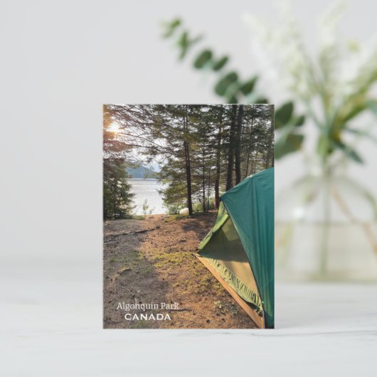 Briefkaart van een tent in Algonquin Park (Staand voorkant)