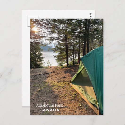 Briefkaart van een tent in Algonquin Park (Voorkant / Achterkant)