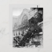 briefkaart van een treinwrak (Voorkant / Achterkant)