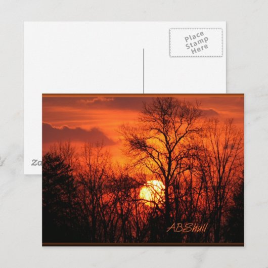 Briefkaart van een WV Sunset (Voorkant / Achterkant)