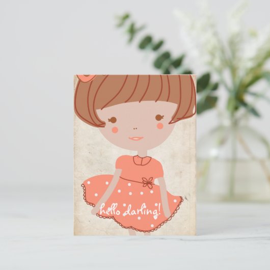 briefkaart van een zoete boeg van papiervruchten (Staand voorkant)