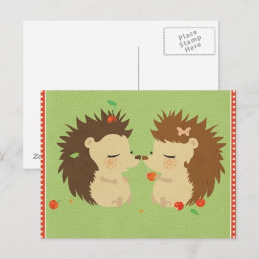 Briefkaart van Egel Love (Voorkant / Achterkant)