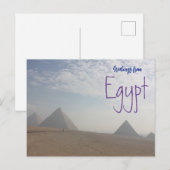 Briefkaart van Egyptische Pyramides (Voorkant / Achterkant)