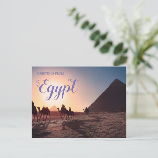 Briefkaart van Egyptische Pyramides (Staand voorkant)