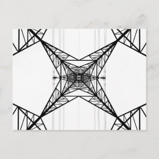 Briefkaart van elektriciteitsmasten