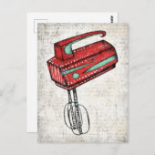 Briefkaart van elektrische handmixer (Voorkant / Achterkant)