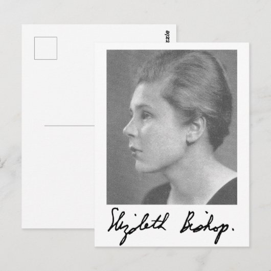 Briefkaart van Elizabeth Bishop en handtekening (Voorkant / Achterkant)