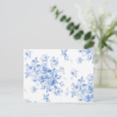 Briefkaart van Emily Summer Rozen in blauwbes (Staand voorkant)