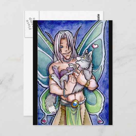 Briefkaart van Fairy en Wolf Cub (Voorkant / Achterkant)