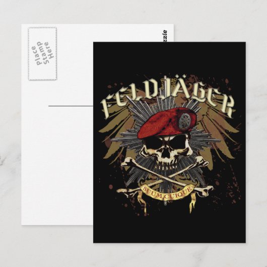 Briefkaart van Fieldjager (Voorkant / Achterkant)