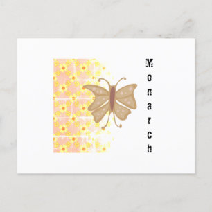 Briefkaart van flessenpatroonmonarch
