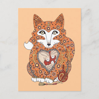 Briefkaart van Floral Fox Cub