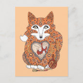 Briefkaart van Floral Fox Cub (Voorkant)