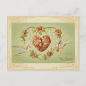  Briefkaart van Floral Heart en Doves (Voorkant)