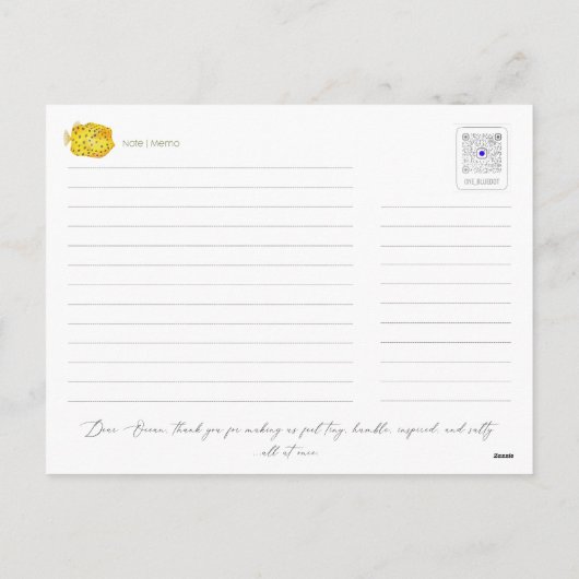 Briefkaart van Flying Gurnard (Achterkant)