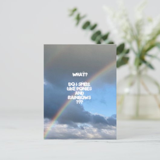 Briefkaart van fonies en regenbogen (Staand voorkant)