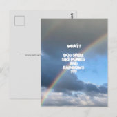 Briefkaart van fonies en regenbogen (Voorkant / Achterkant)