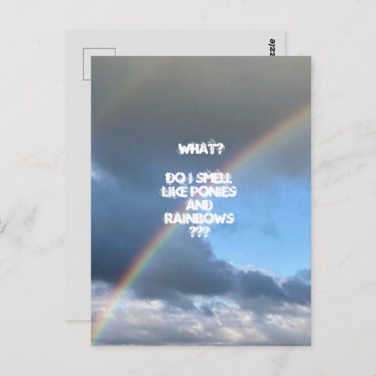 Briefkaart van fonies en regenbogen (Voorkant / Achterkant)