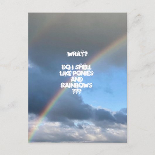 Briefkaart van fonies en regenbogen (Voorkant)