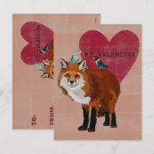 BRIEFKAART VAN FOX & INDIGO BIRDS VALENTIJNS (Voorkant / Achterkant)