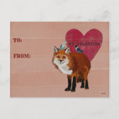 BRIEFKAART VAN FOX & INDIGO BIRDS VALENTIJNS (Achterkant)
