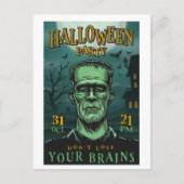 Briefkaart van Frankenstein Halloween Party (Voorkant)