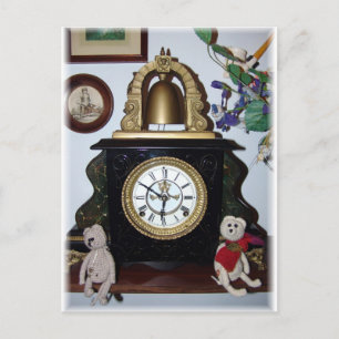 Briefkaart van Franscious en Lennart Old Clock