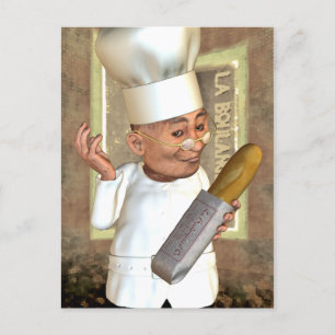 Briefkaart van Franse bakkerij