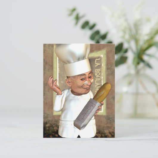 Briefkaart van Franse bakkerij (Staand voorkant)