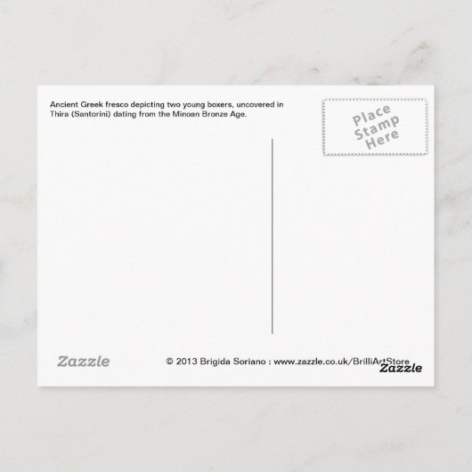 Briefkaart van Fresco Young Boxers (Achterkant)