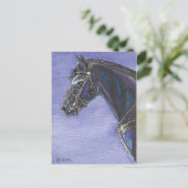 Briefkaart van Friesian Horse (Staand voorkant)