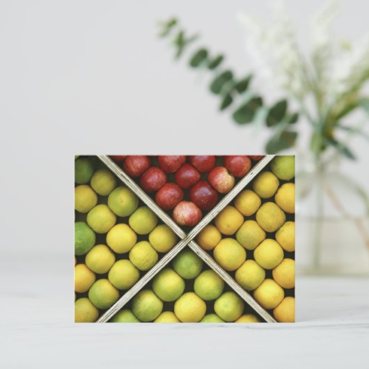 Briefkaart van fruit en levensmiddelen 10 (Staand voorkant)