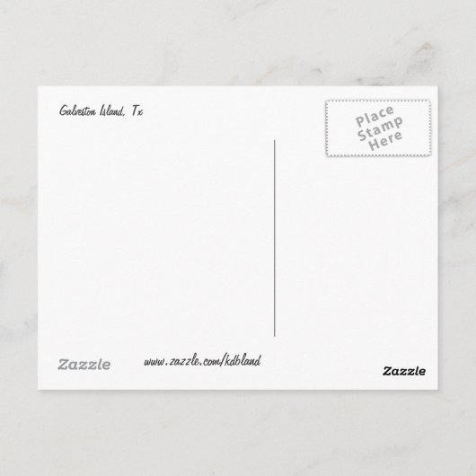 Briefkaart van Galveston (Achterkant)