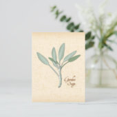Briefkaart van Garden Sage Herb aanpassen (Staand voorkant)
