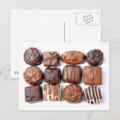 Briefkaart van geassorteerde chocolade (Voorkant / Achterkant)