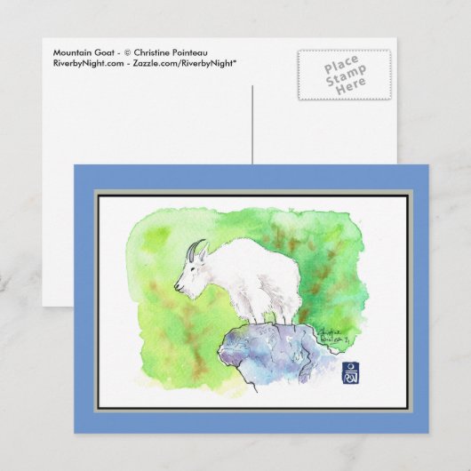 Briefkaart van gebergte (Voorkant / Achterkant)