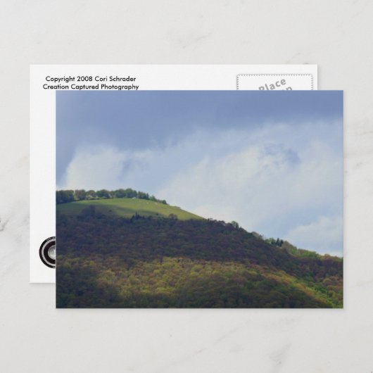 Briefkaart van gebergte Uitzicht (Voorkant / Achterkant)