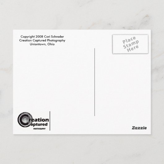 Briefkaart van gebergte Uitzicht (Achterkant)
