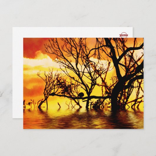 briefkaart van geblindeerd silhouet (Voorkant / Achterkant)